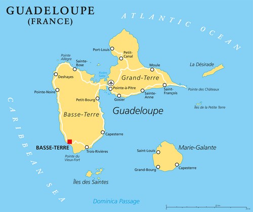 Guadeloupe map - Avis Antilles